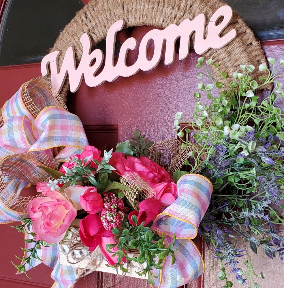 Beautiful handmade spring wreath